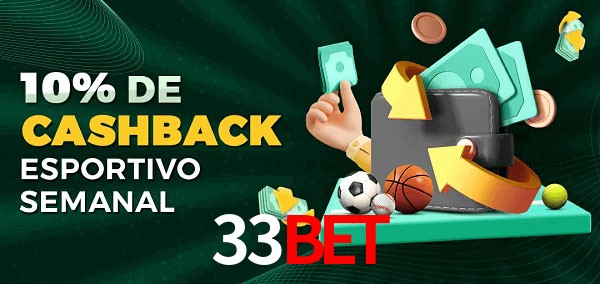 10% de bônus de cashback na 33bet
